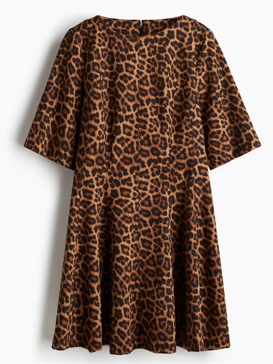 H&M Dresses & Skirts - H&M Twill Tapered Waist Leopard Print A-Line Dress in Brown and Black Medium
NWT